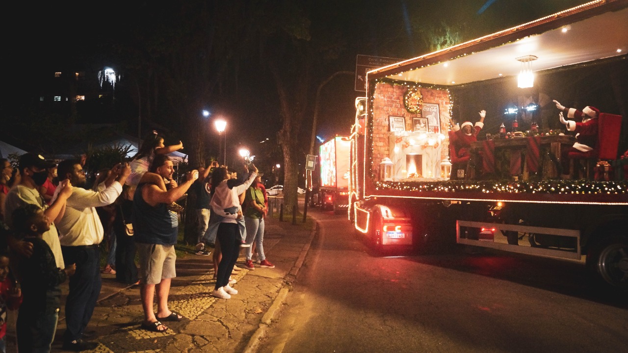 Veja o trajeto da Caravana Iluminada de Natal da Coca-Cola em