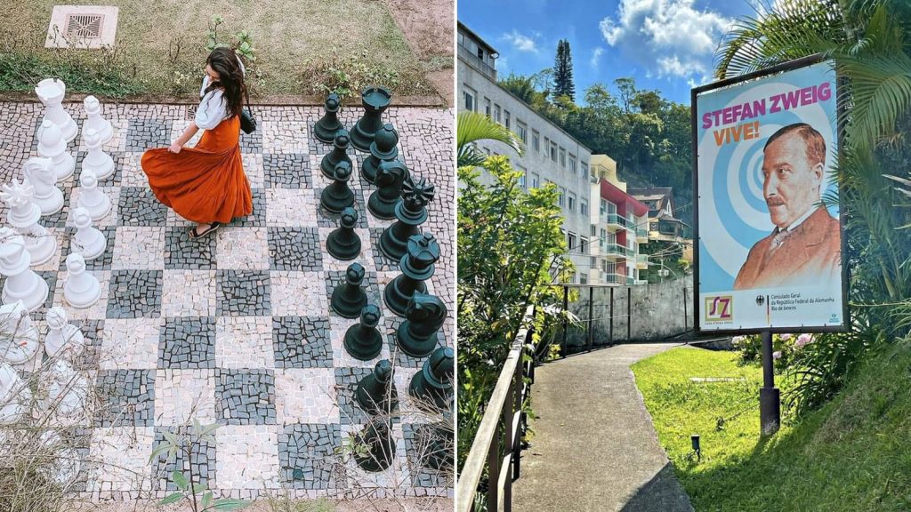 Tabuleiro de xadrez 'gigante' na Casa Stefan Zweig em Petrópolis atrai  curiosos de diversas partes do mundo